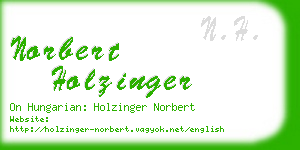 norbert holzinger business card